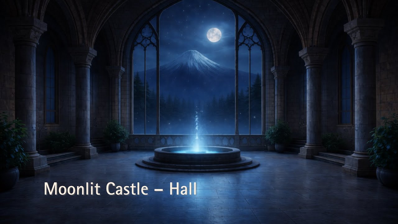 Moonlit Castle &ndash; Lore of the Moon Fountain | Anime Fantasy Ambience | Calm Music