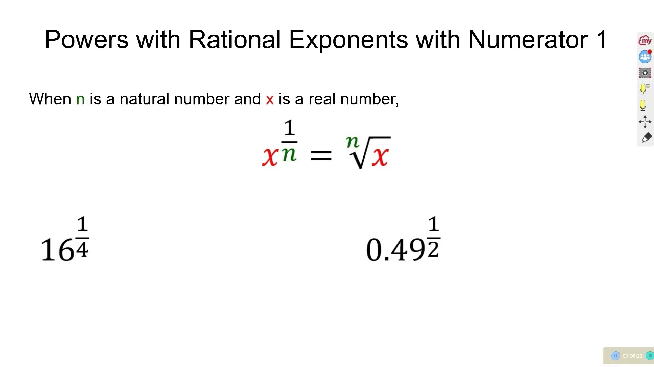 Math 10C - Exponents and Radicals Lesson 3 - Rational Exponents