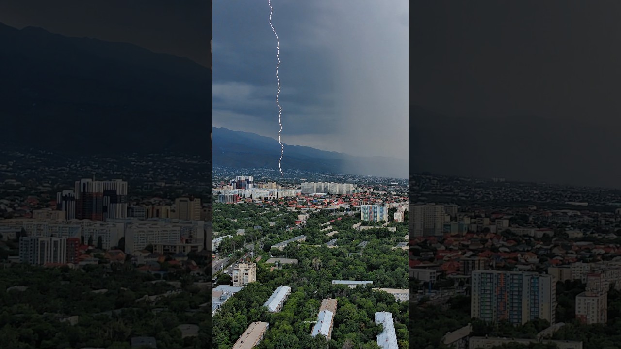 Вечерний дождь в Алматы #almaty #travel #алматы #дрон #aerial #aerialdrone #aerialvideo