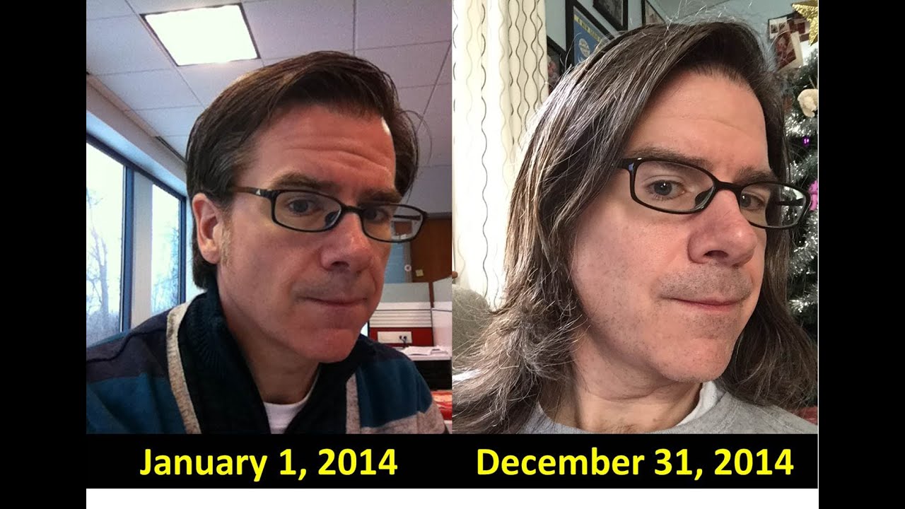 Men's Hair: One Year Hair Growth, A Picture a Day!