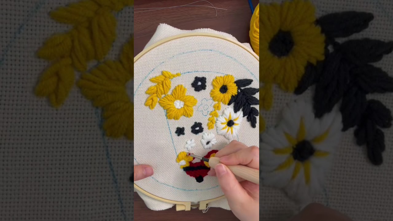 Vintage Teapot, Smiling Dog & Panda Punch Needle Technique Reference Video