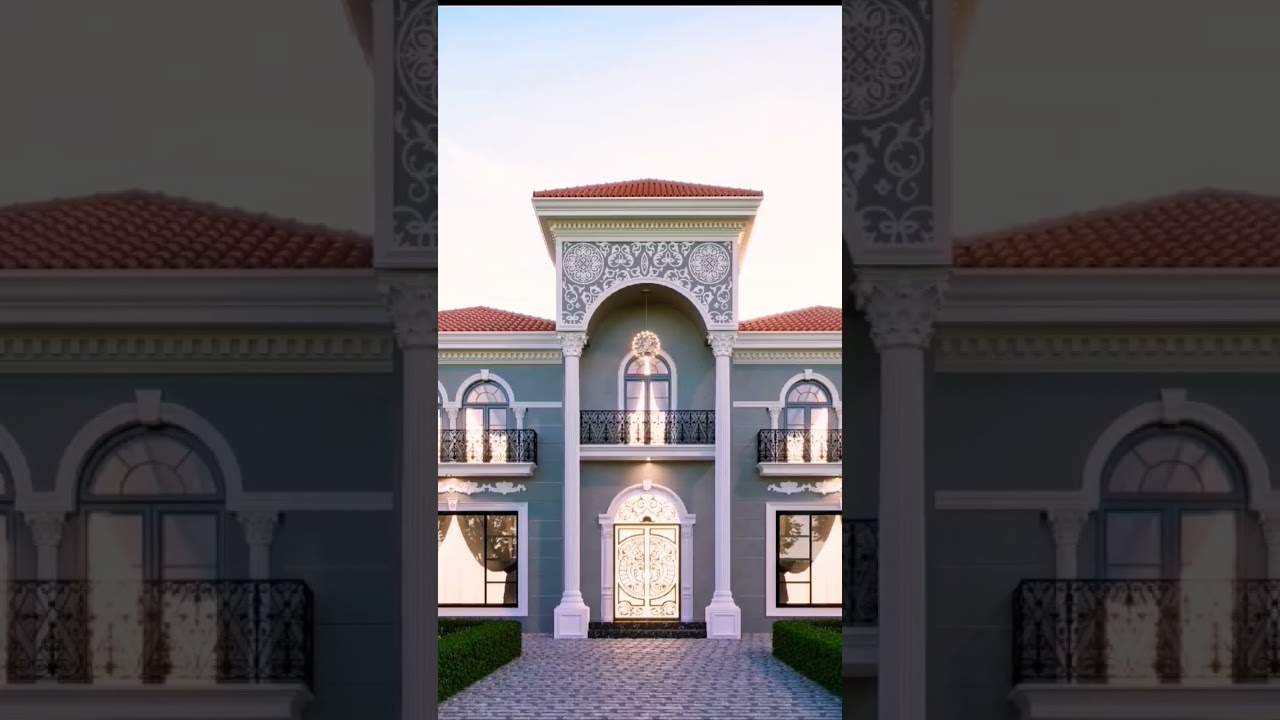 1 Kanal Spanish House | Exterior Front Elevation | Design By SH Interior Design Studio | Islamabad