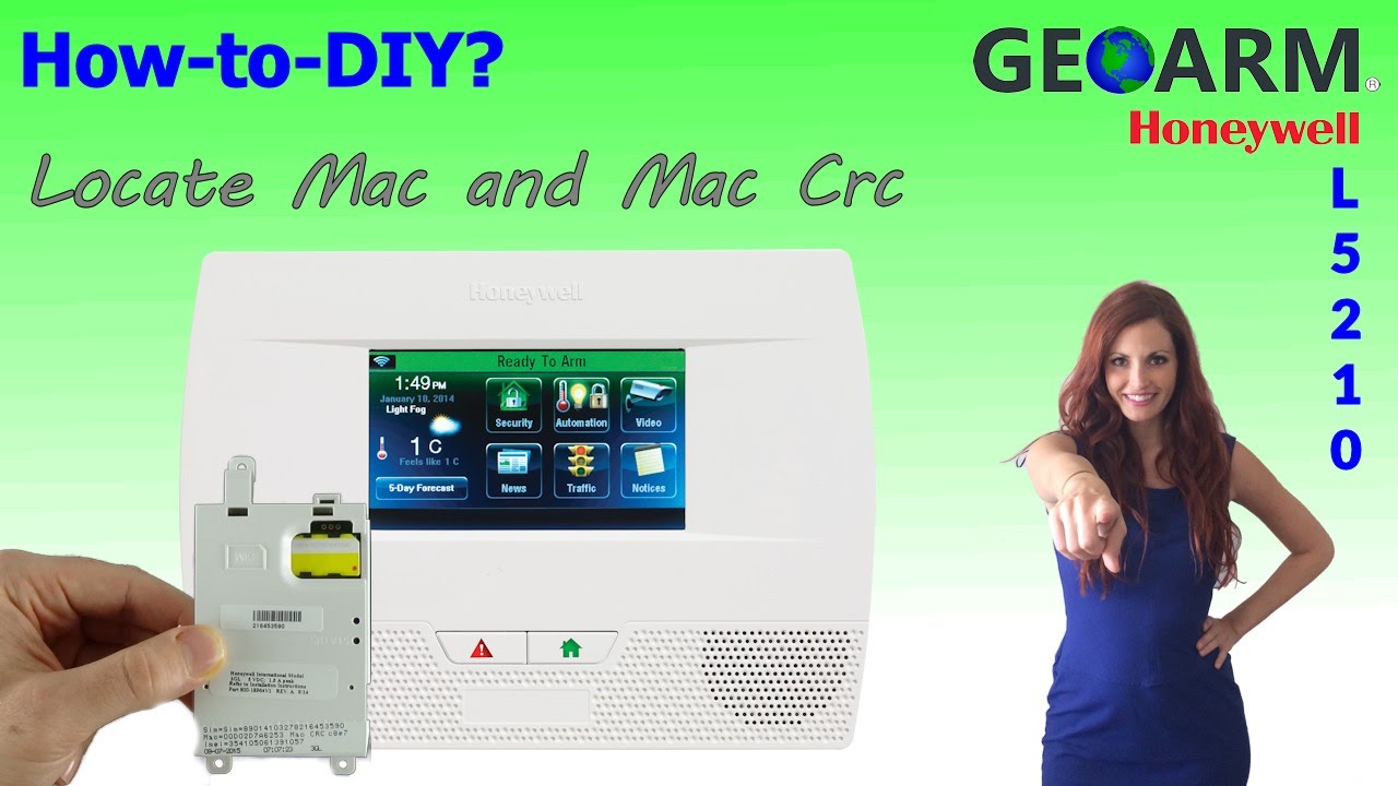 Honeywell 3GL - How to Locate the Mac and Mac Crc Address?