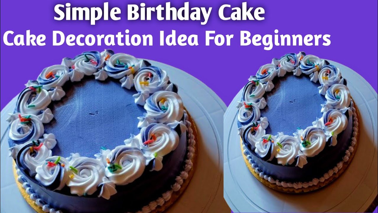 Home Made Cake For Birthday/Simple Cake Disign/ Nepali Cake/Cake Decoration Ideas For Beginners