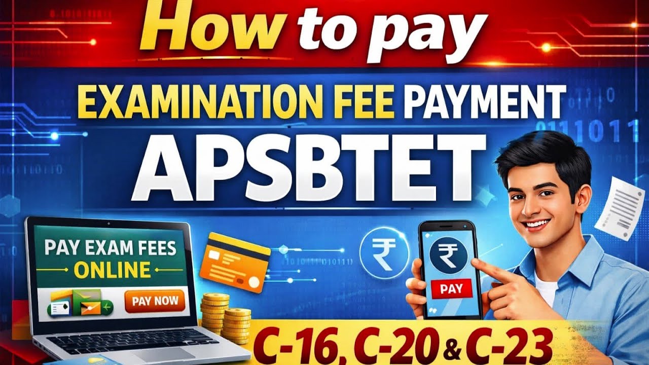 How to Pay APSBTET Examination Fee Online | C-16, C-20 & C-23 Diploma Students