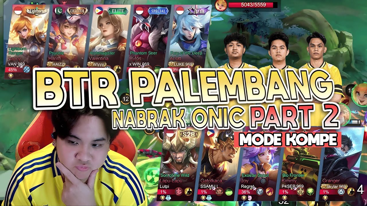 BTR PALEMBANG NABRAK ONIC!! PT.2 - GAMEPLAY ARLOTT MANJAH