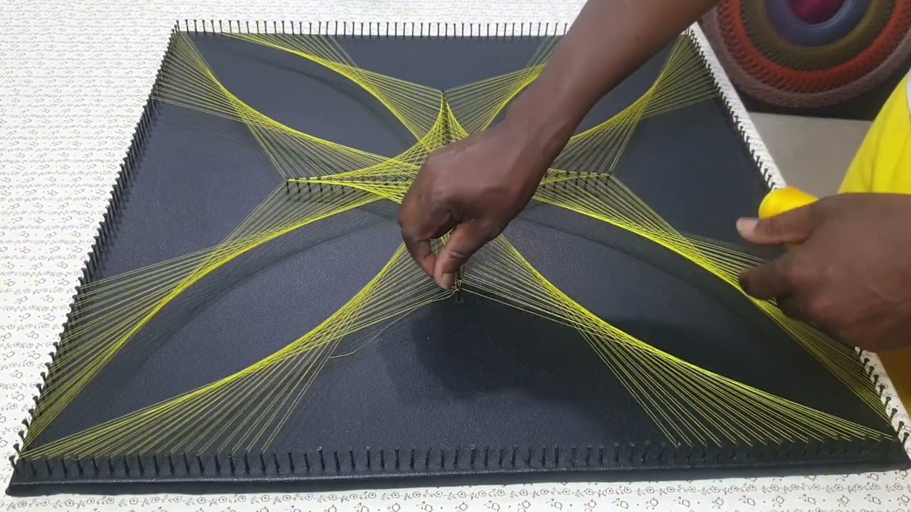 STRING ART( yelow diamond, by emma art)