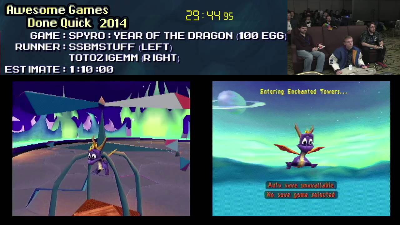 Spyro: Year of The Dragon :: SPEED RUN (100 Egg) (1:04:46) [PS1] #AGDQ 2014