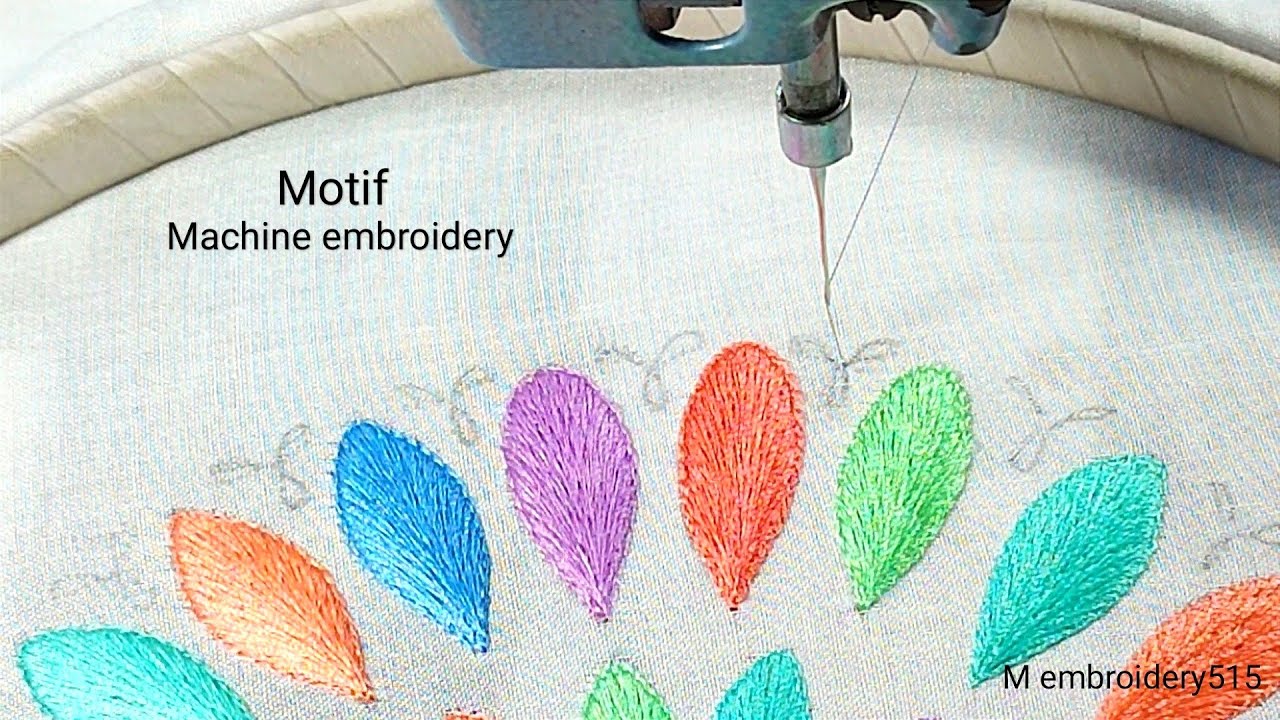 Motif embroidery design Machine embroidery : Pattern from AI