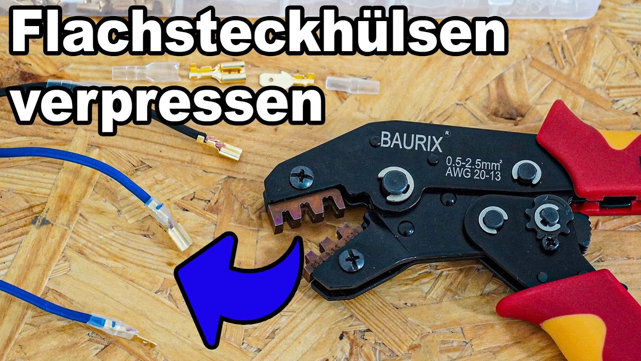 Flachsteckh&uuml;lsen richtig verpressen. So geht's