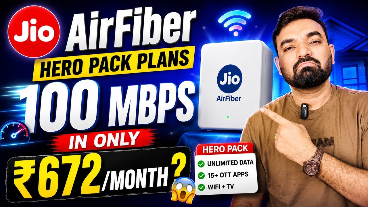 Jio AirFiber 3-in-1 Plans Explained | 100 MBPS In Only ₹672/Month? 😱 #JioAirFiber #JioAirFiberPlans