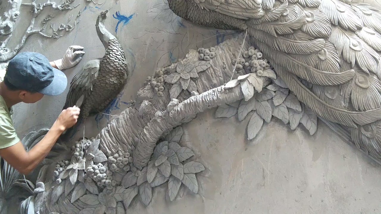 quá  trình  đắp  chim  Công  phần  4.       lh 0899831213
