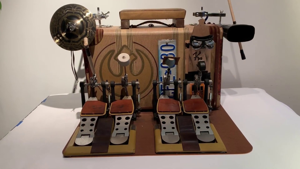The most over-engineered suitcase drum kit. Ever.