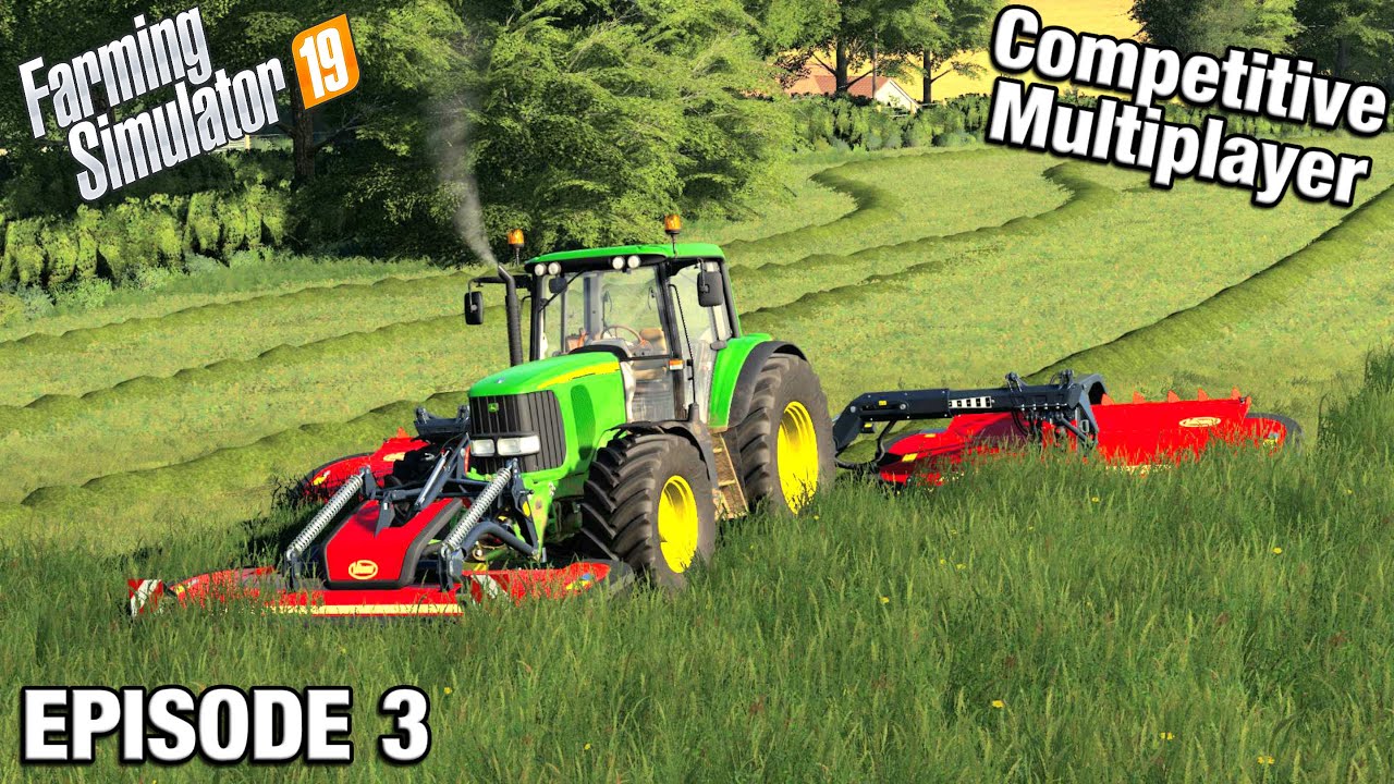 INTO THE GRASS Competitive Multiplayer FS19 - The Northern Coast with Daggerwin Ep 3
