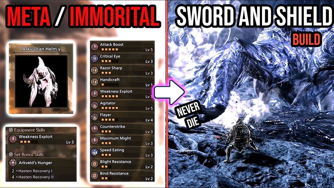 MH Wilds - The True Immortal Sword & Shield Build | TU 4.5 Meta