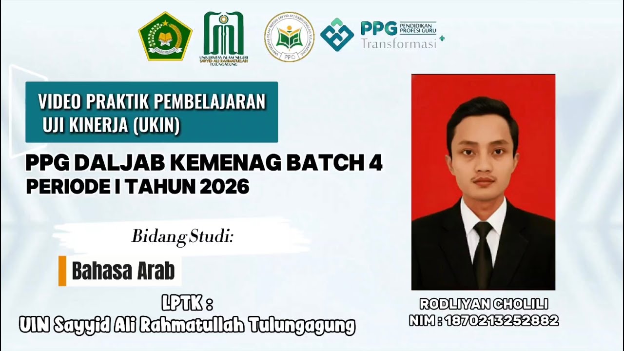 VIDEO PRAKTIK PEMBELAJARAN BAHASA ARAB PBL PPG UKIN PERIODE 1 2026