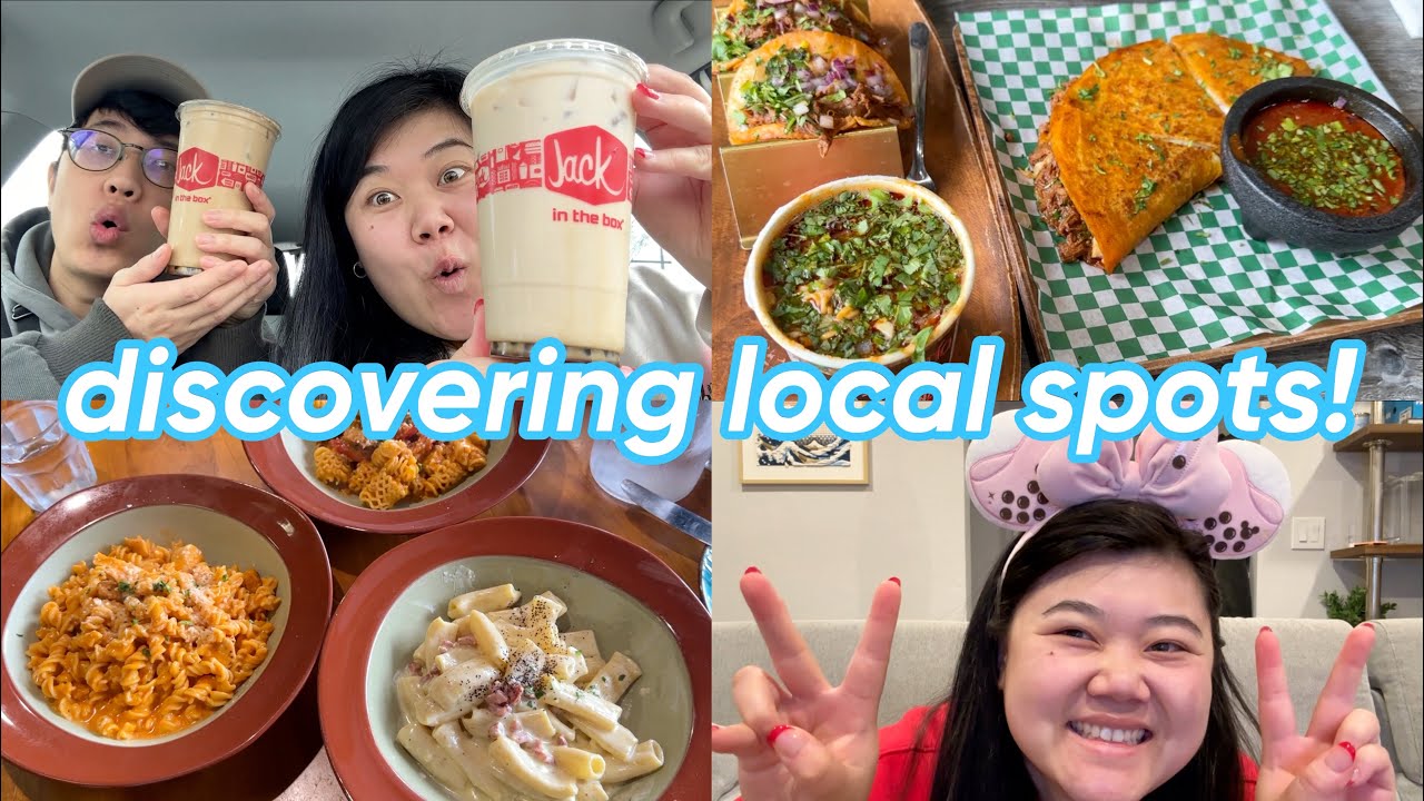 trying jack in the box boba🧋, discovering local restaurants 😋 + packing for disney! 🧳