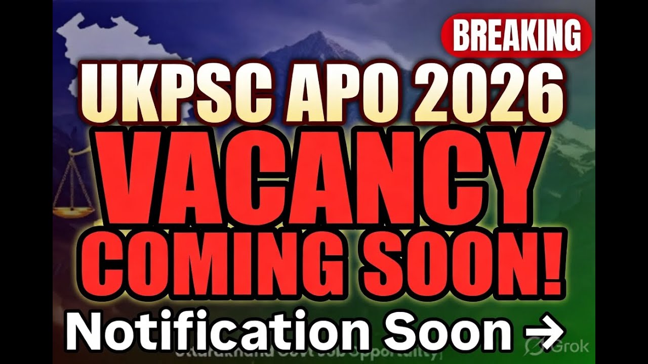 UKPSC APO 2026 Vacancy Alert! Notification Kab Aayega? | Full Details & Preparation Tips