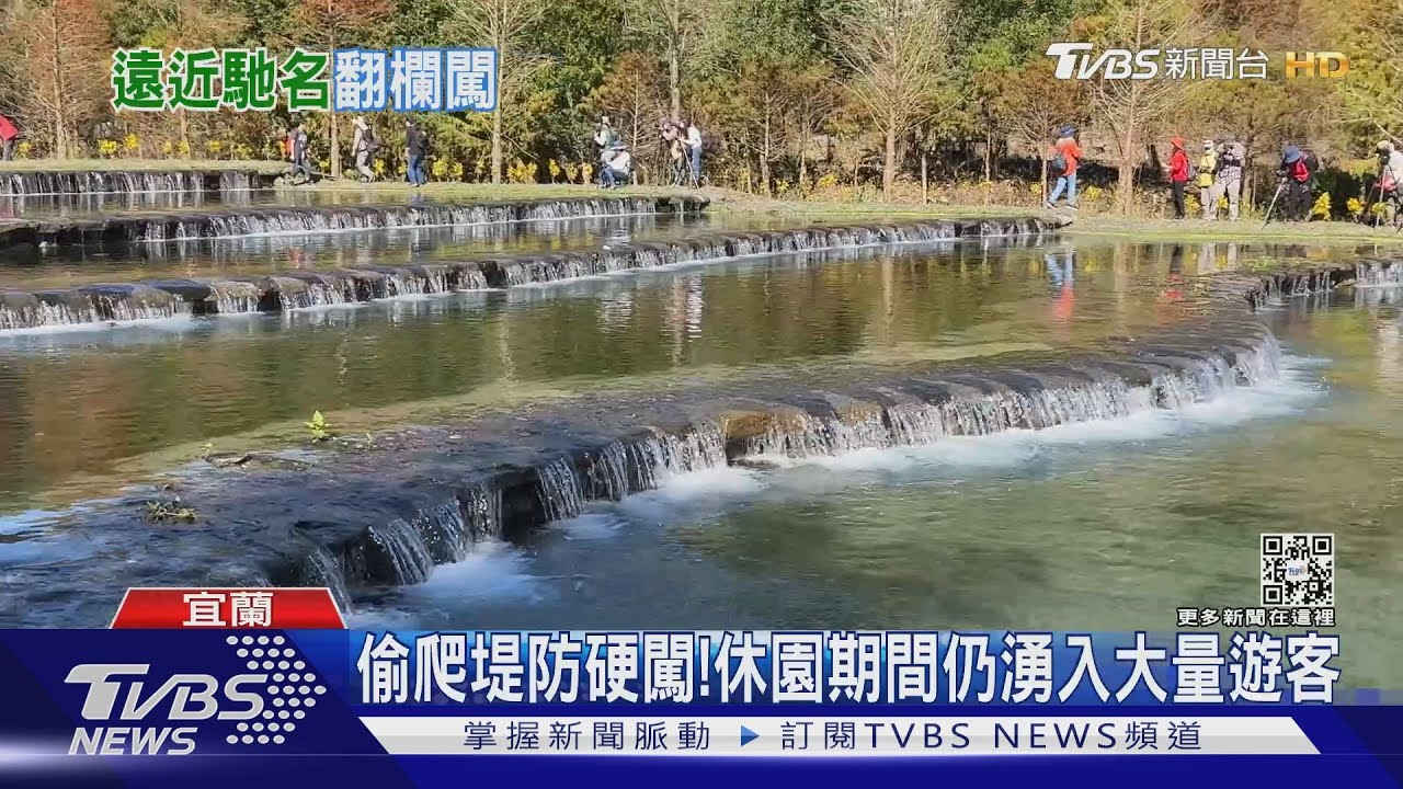 偷爬堤防硬闖!休園期間仍湧入大量遊客｜TVBS新聞