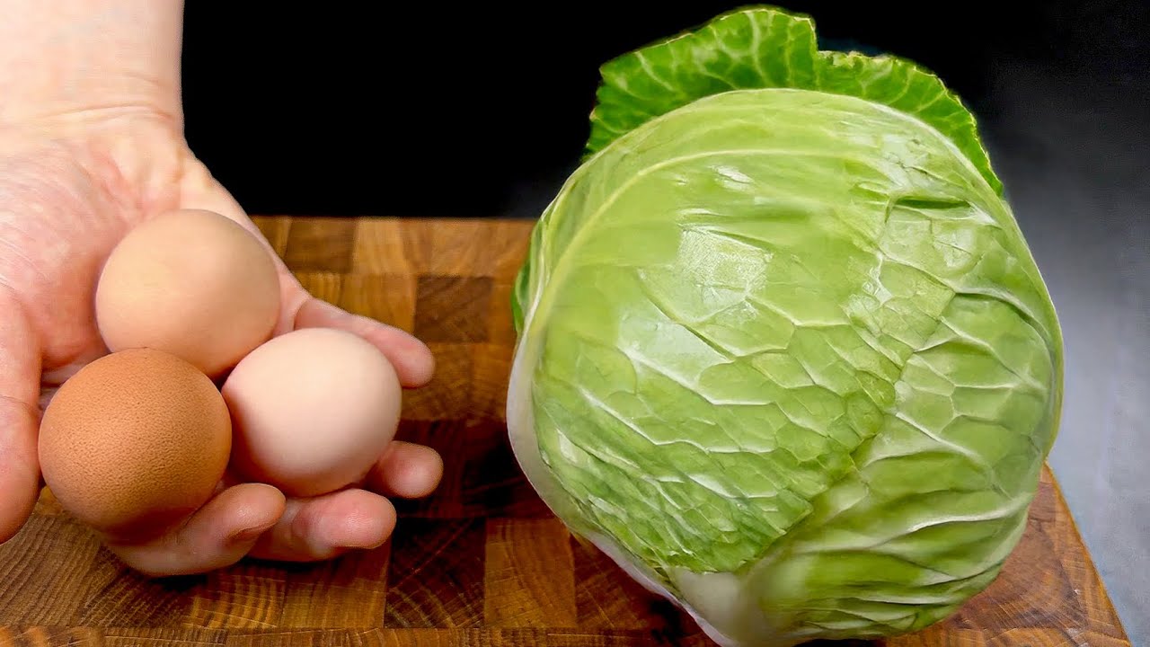 Kohl mit Eiern schmeckt besser als Fleisch! Einfaches, schnelles und sehr leckeres Abendessenrezept!