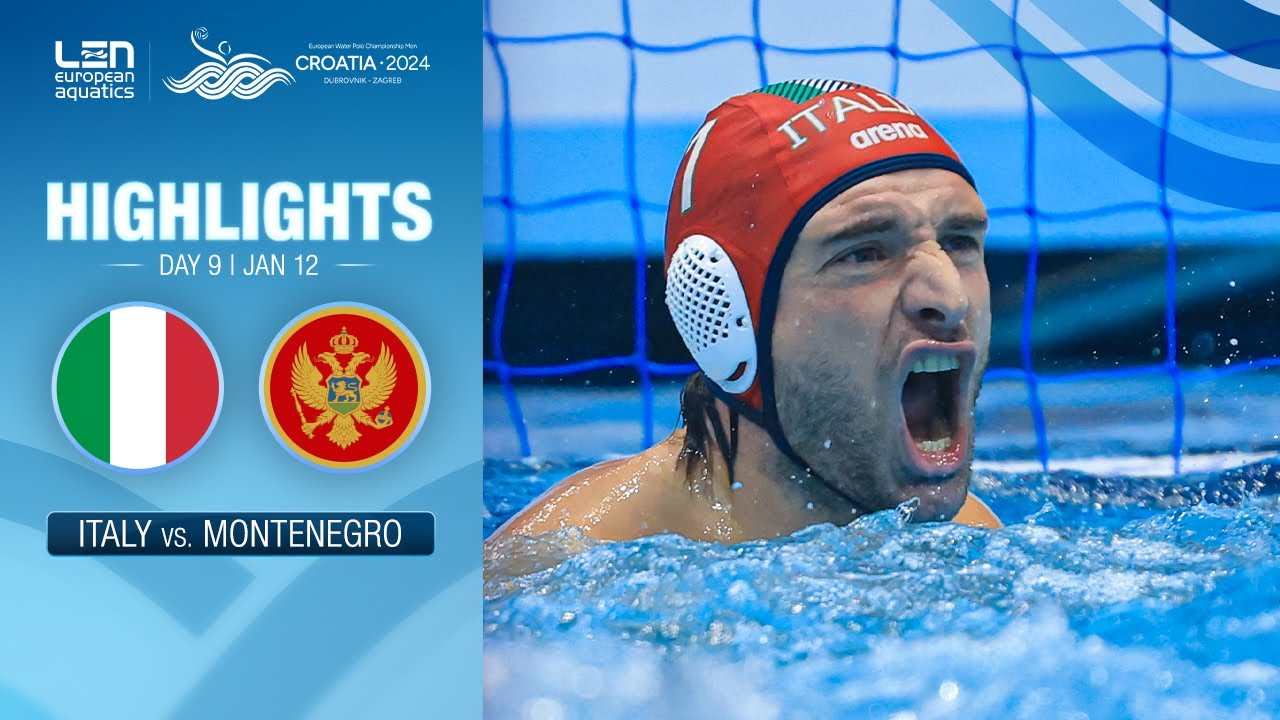 Italy vs. Montenegro Highlights | Quarter Finals | European Water Polo Championships 2024