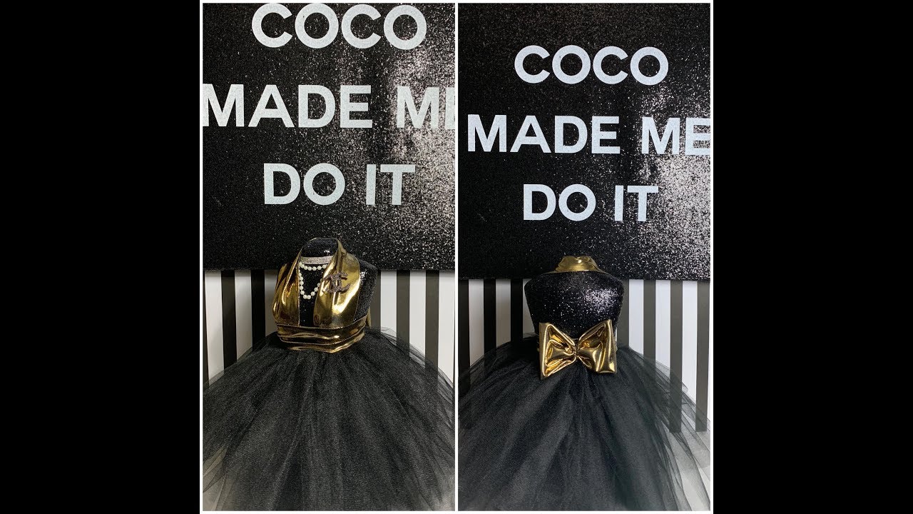 Chanel theme party centerpiece DIY