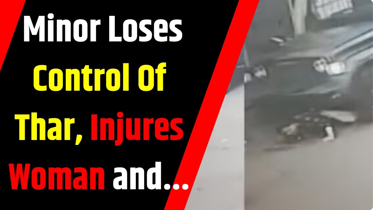 Viral Video: Woman&rsquo;s Lucky Escape from Mahindra Thar Driven by Minor in Saharanpur