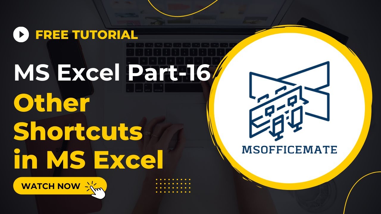 Other Shortcut Keys in Microsoft Excel || Shortcut keys || Part 16 || MSOFFICEMATE