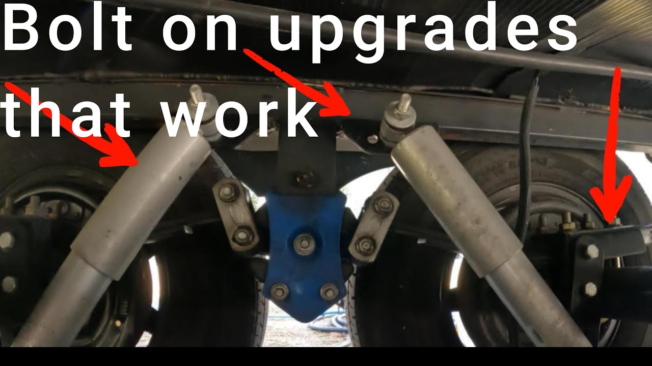 How I built a DIY RV suspension with bolt on upgrades that work better than factory #rvlife