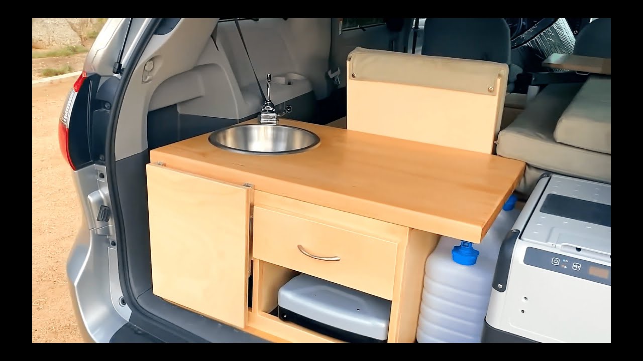 Oasis Campervans Kitchen - Minivan Campervan Conversion Kitchen (For Toyota Sienna & Other Minivans)