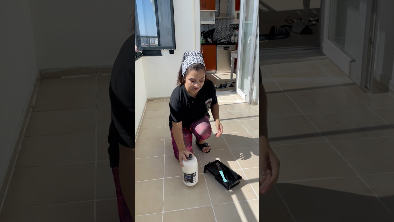 Balkonuma seramik döşemek yerine boyamayı tercih ettim..Çok sevdim😊 