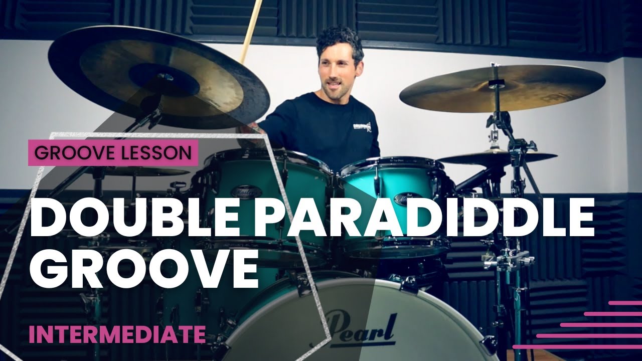 Double Paradiddle Groove Drum Lesson (Intermediate)
