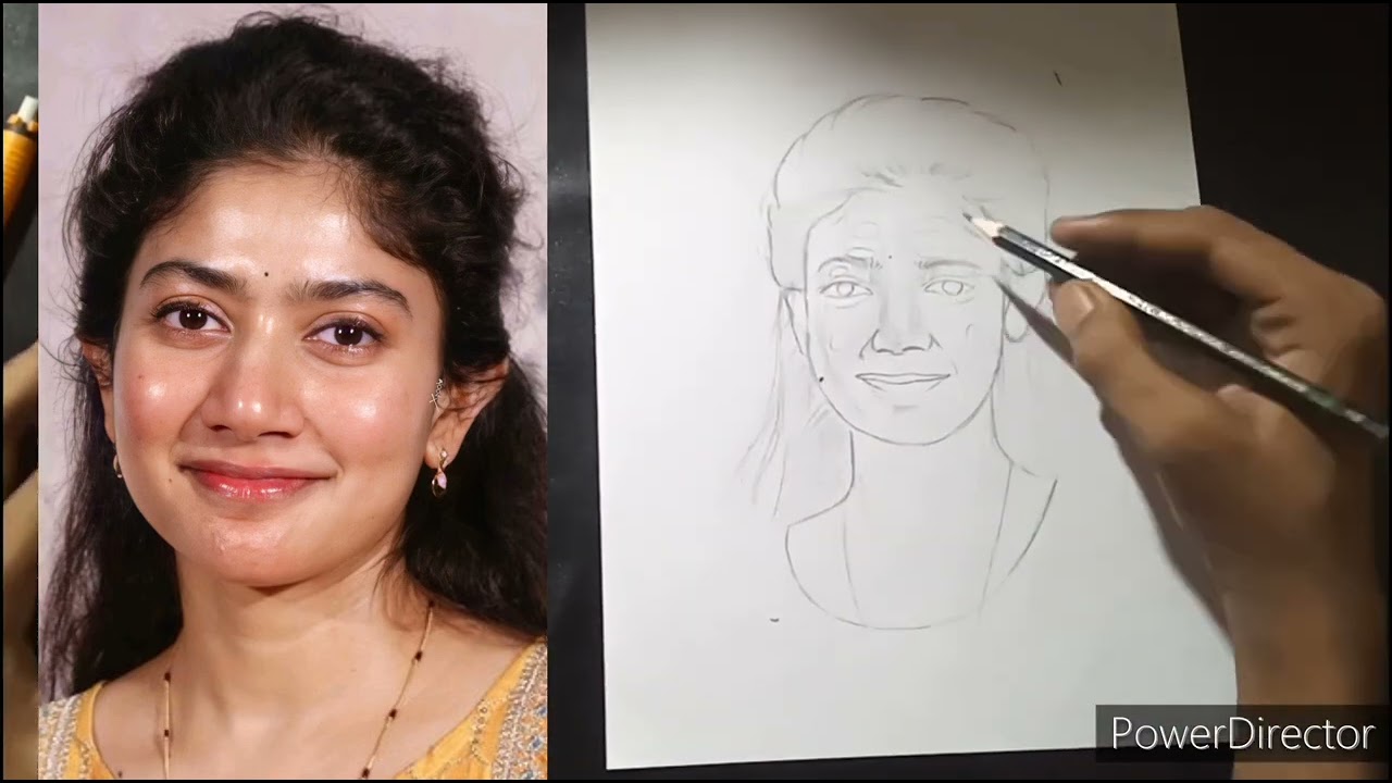 Actress Sai pallavi pencil drawing video | How to draw with Loomis method