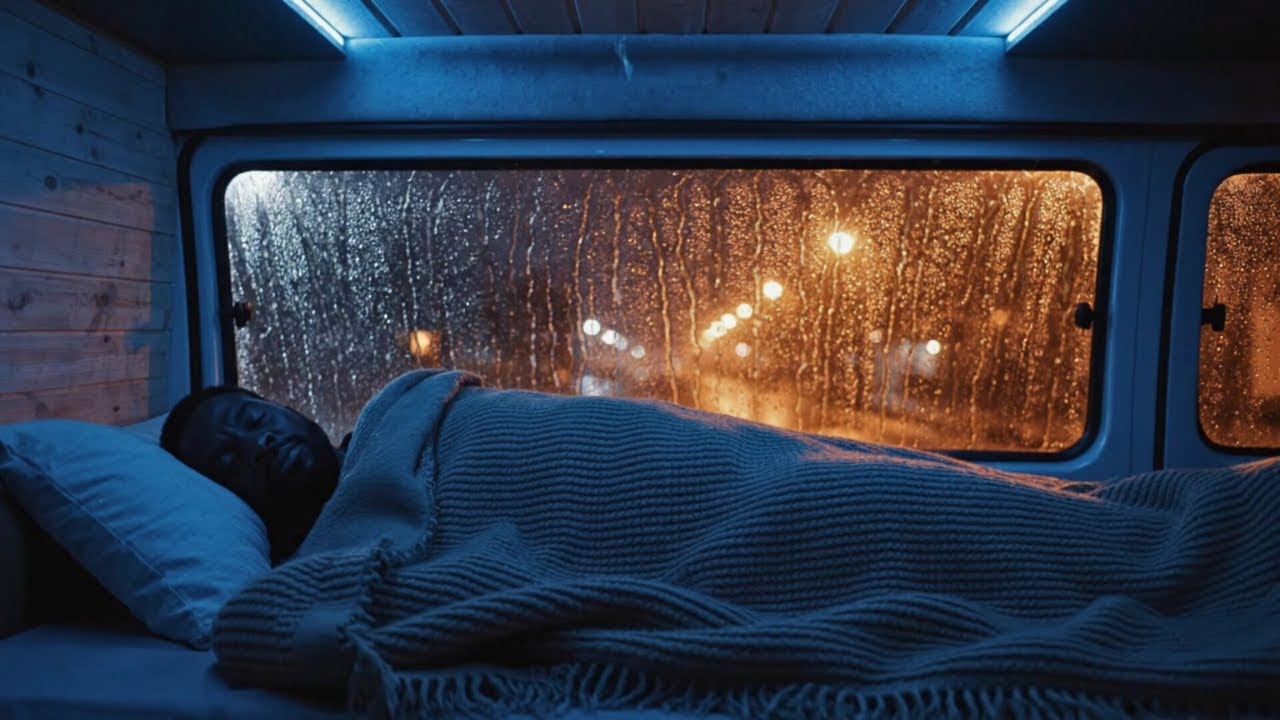 Sleeping in the Back of the Car on a Rainy Night | Cozy Rain Sounds for Deep Sleep