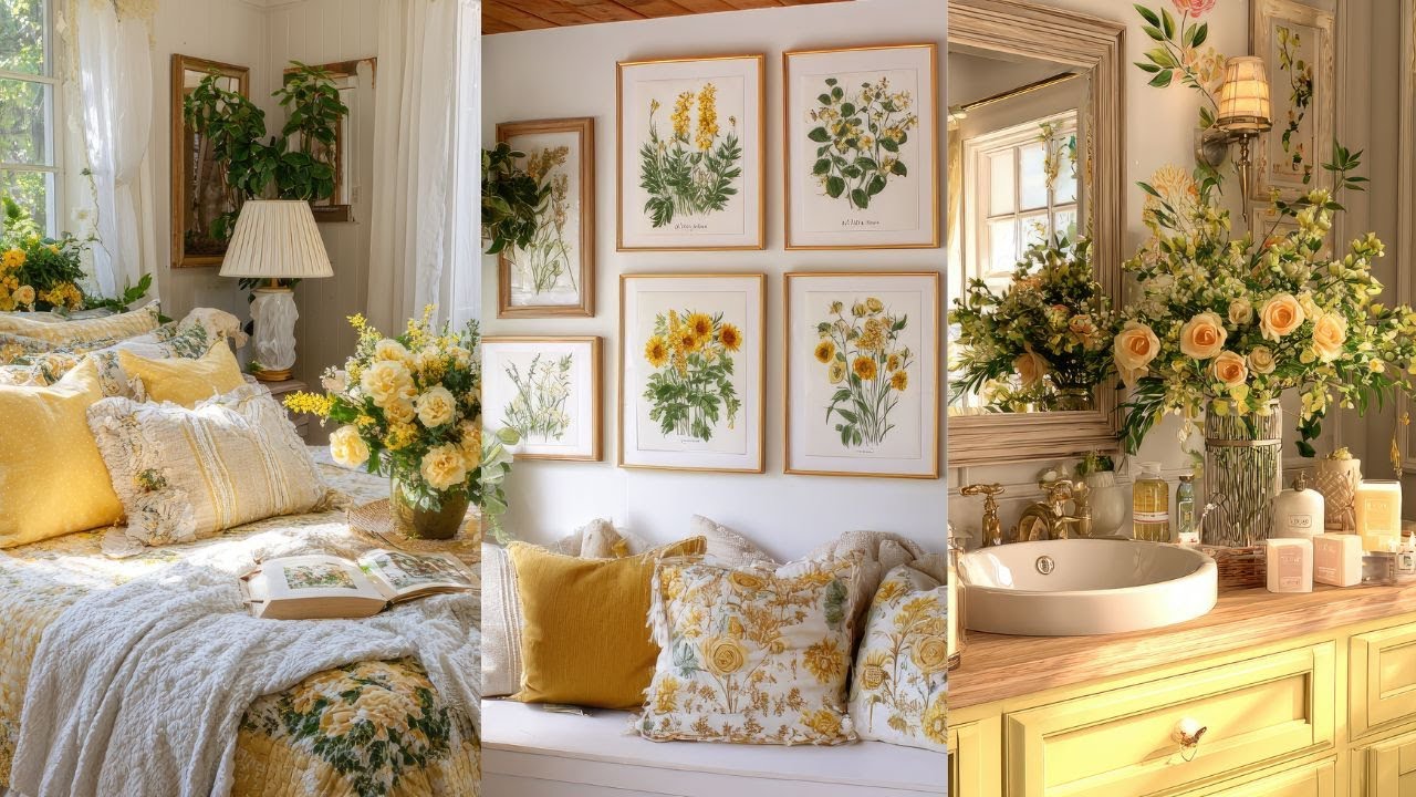 The Prettiest Yellow English Cottage Part 2 | Cottagecore & Shabby Vintage Styling for the Seasons