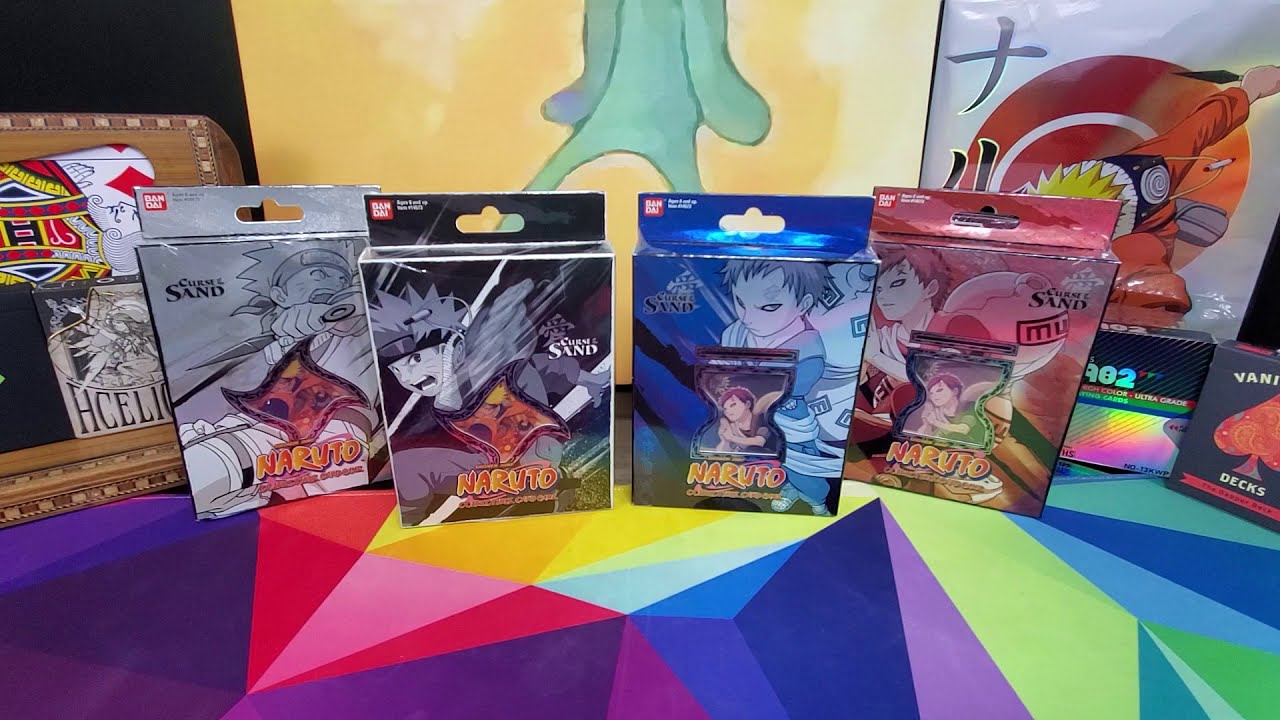 Naruto CCG set 3, Curse of the Sand, Naruto and Gaara themed starter deck unboxing!