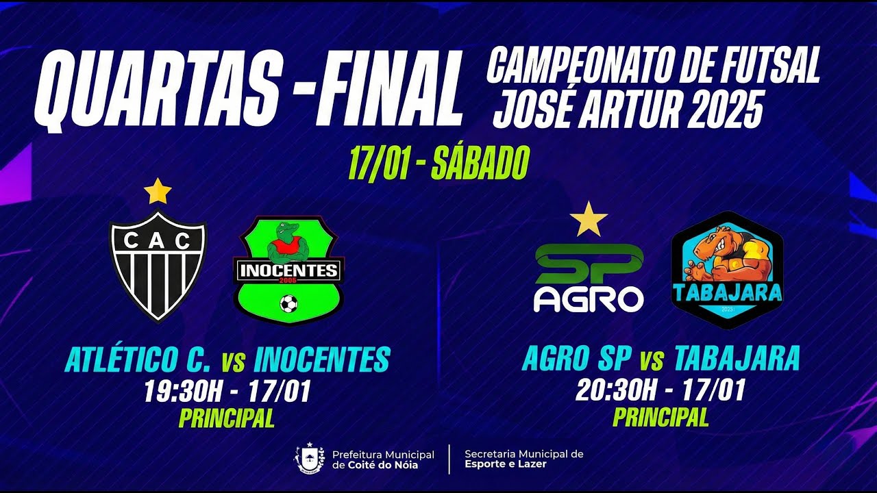 CAMPEONATO JOS&Eacute; ARTHUR  - QUARTAS DE FINAL - 11/01/2026