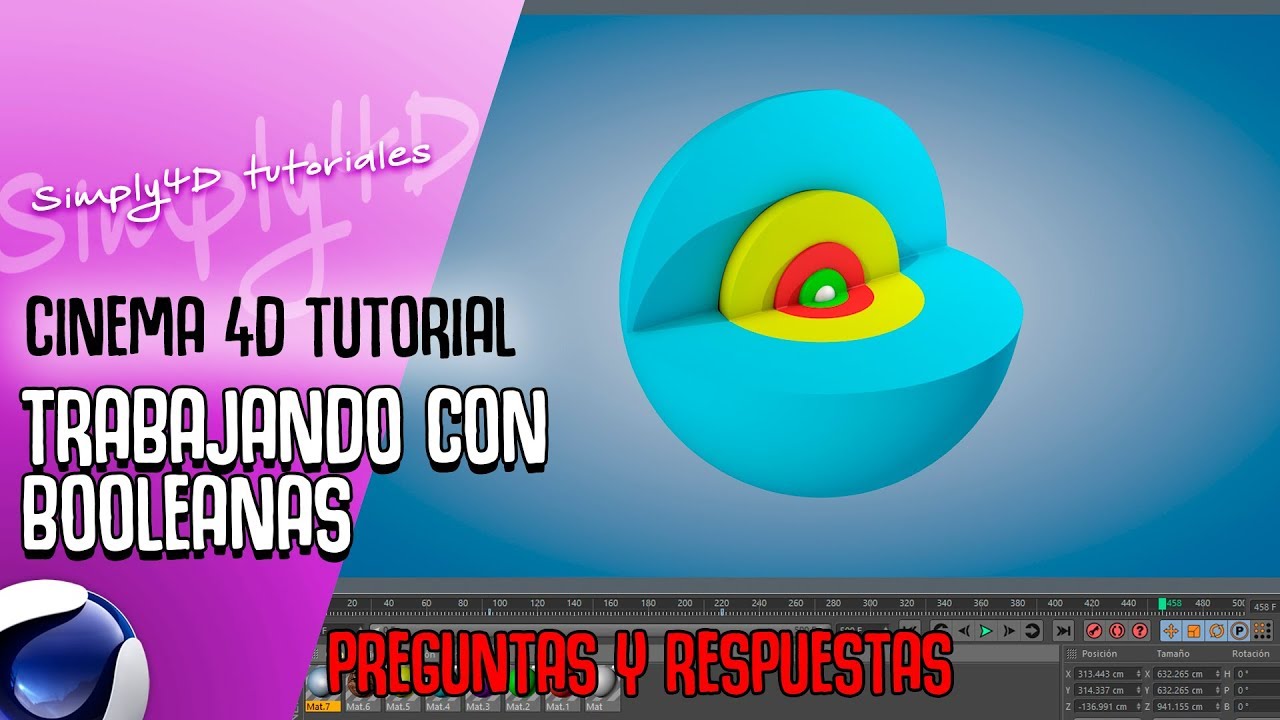 TRABAJANDO CON BOOLEANAS EN CINEMA 4D