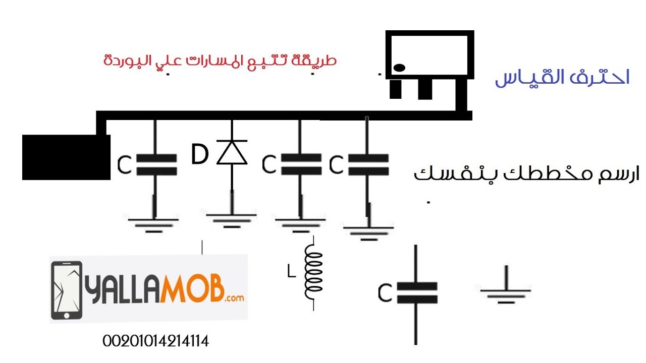 طريقة تتبع المسارات علي البوردة  ( ارسم المخطط بنفسك  )