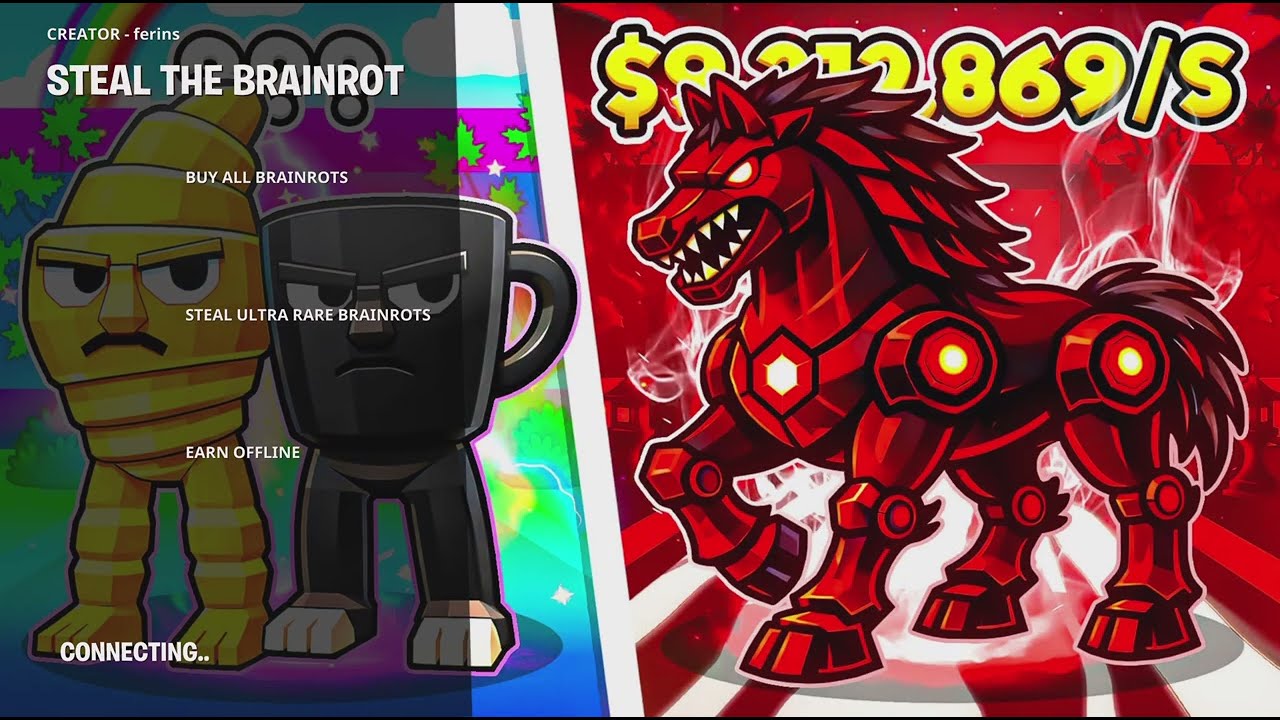 Me playing Steal The Brainrot