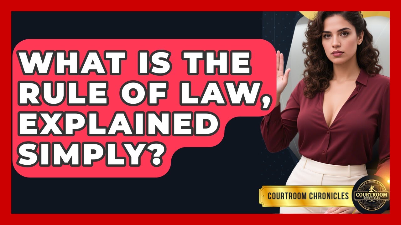 What Is The Rule Of Law, Explained Simply? - Courtroom Chronicles