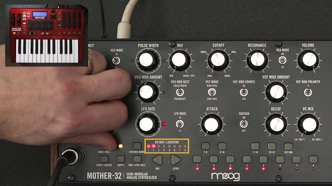 LMS: Секвенирование повторов и глайдов с помощью Moog Mother-32