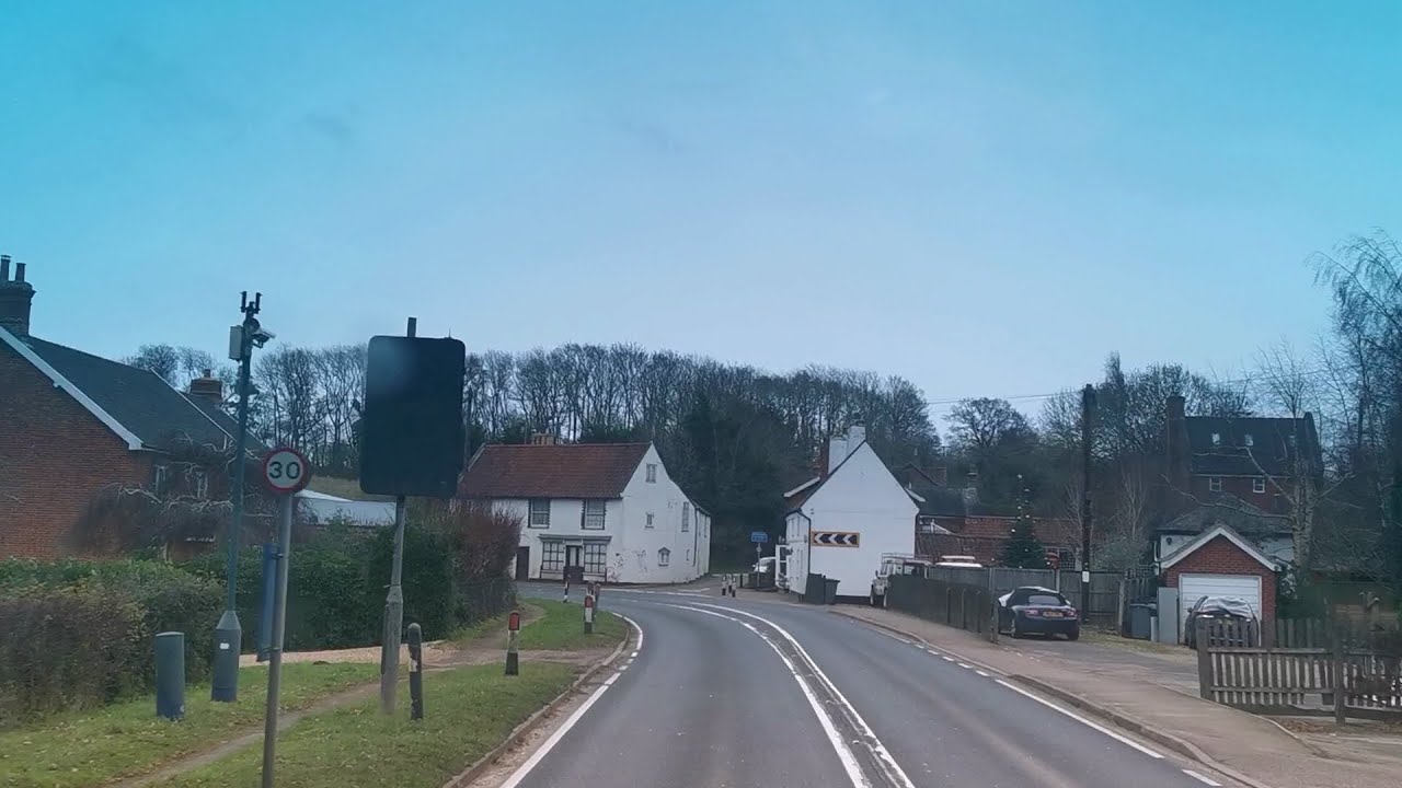 Ipswich to Lowestoft. Driving in Suffolk on A12