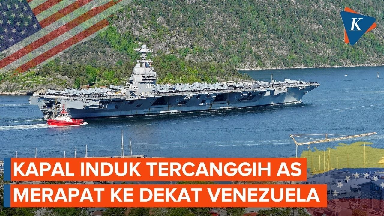 Kapal Induk Terbesar di Dunia Milik AS Merapat ke Karibia, Ada Apa?