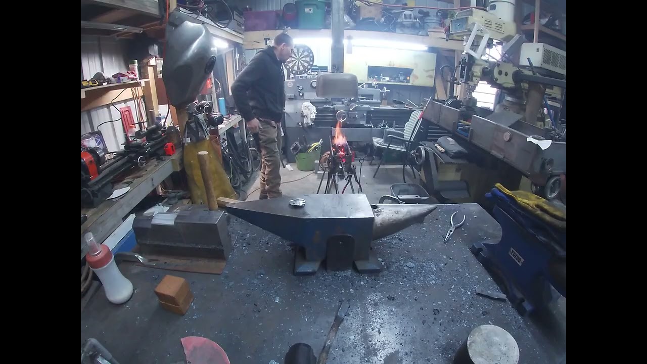 Forging a Damascus Arrowhead pendant part 2 of 7