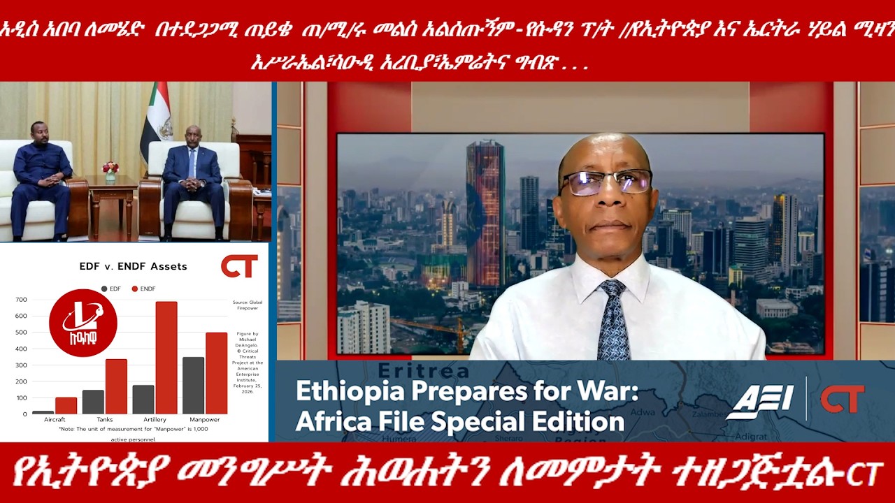 Lualawi ሉዓላዊ/አዲስ አበባ መሄድ ፈልጌ  ጠ/ሚ/ሩ መልስ አልሰጡኝም  -የሱዳን ፕሬዚዳንት /የኢትዮጵያ መንግሥት ሕወሐትን ለመምታት ተዘጋጅቷል-CT/