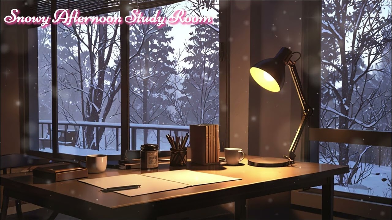 Snowy Afternoon Study Room(BGM)-冬之日【放鬆/陪伴/工作/作業】