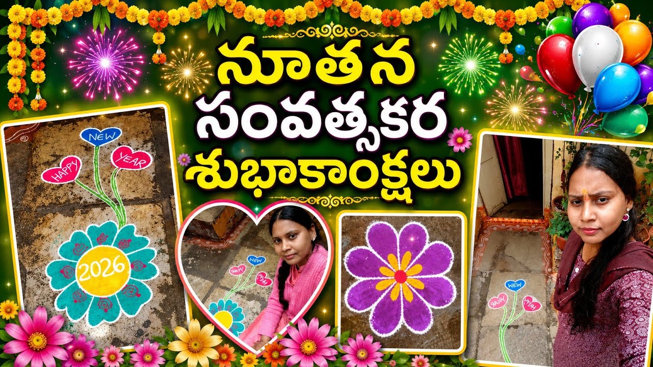 New year muggu🌺🌺🥳🥳#muggulu #rangoli 