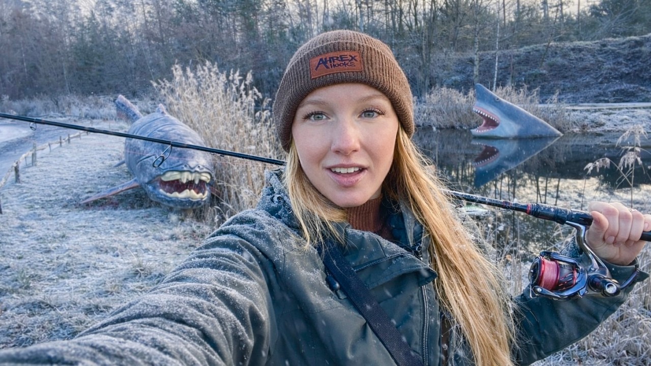 Niemand angelt hier… außer uns! – über Nacht im Dinopark ❄️🎣