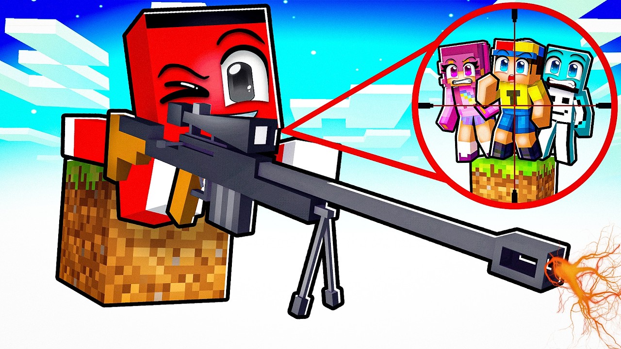 Tek Blok AMA GER&Ccedil;EK SİLAHLAR !! - Minecraft